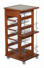 CARRELLO VESUVIO SALVASPAZIO CON PORTABOTTIGLIE