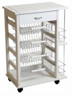 CARRELLO VESUVIO CON CASSETTO E PORTABOTTIGLIE - immagine 2