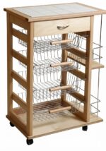 CARRELLO VESUVIO CON CASSETTO E PORTABOTTIGLIE - immagine 4