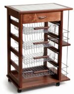 CARRELLO VESUVIO CON CASSETTO E PORTABOTTIGLIE