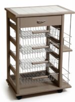 CARRELLO VESUVIO CON CASSETTO E PORTABOTTIGLIE - immagine 7